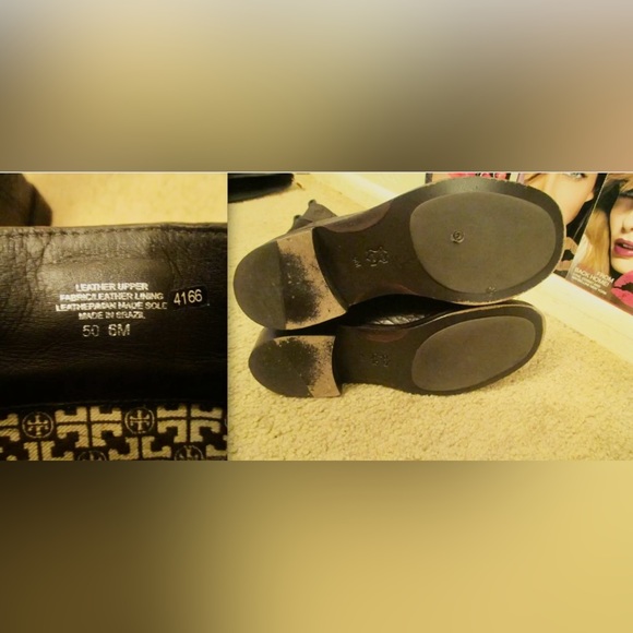 HOT Tory Burch Corey Brown Logo Suede & Textured Leather Mid-calf Boots $500+! - Picture 11 of 12